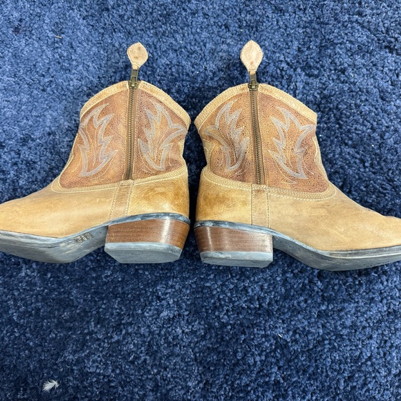 Ariat Brown Cowboy Western Ankle Boots - Picture 2 of 9